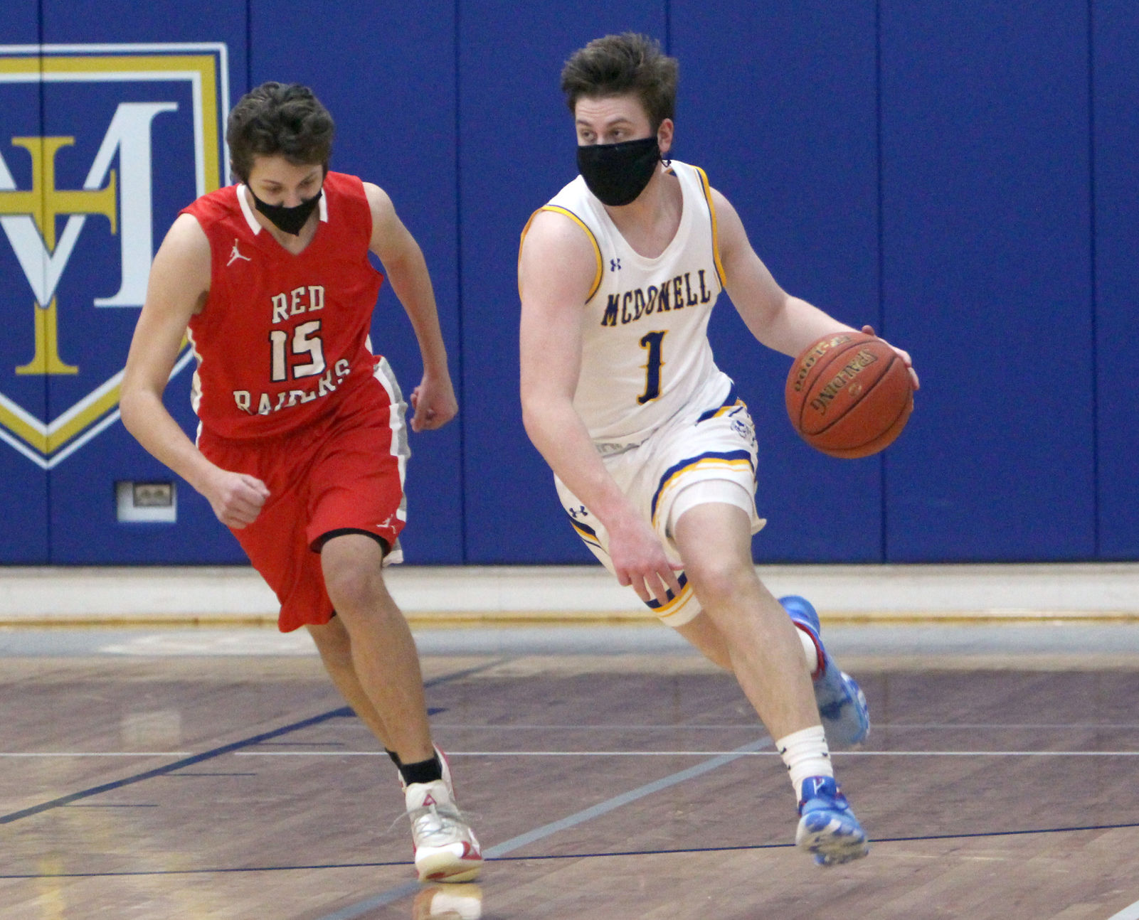 Bruce at McDonell boys basketball 2-19-21